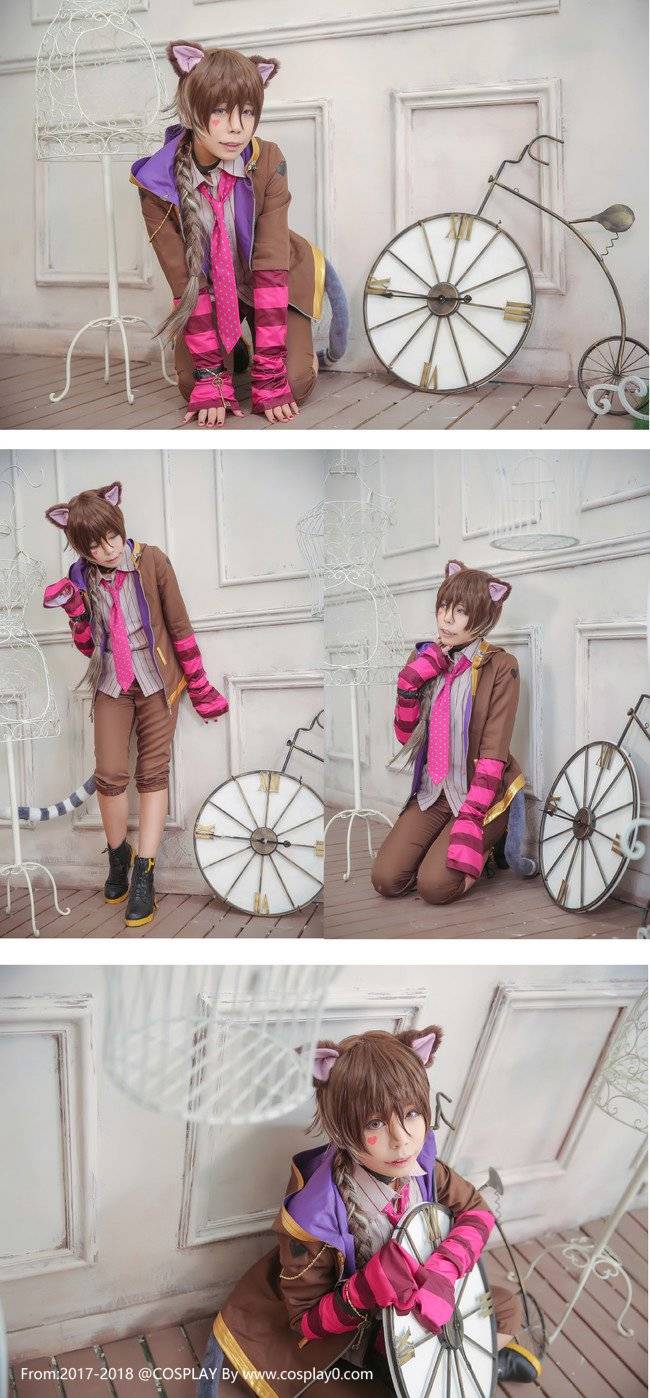 Cosplay福利/梦王国与沉睡的100王子兽耳萝莉制服柴郡猫Cosplay图片