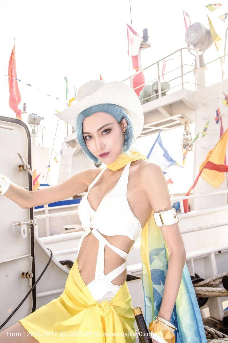 Cosplay福利/王者荣耀钟无艳御姐海滩丽影宅男福利Cosplay