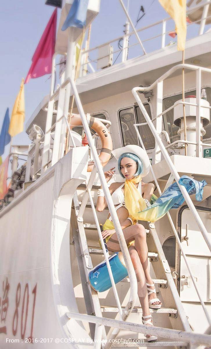 Cosplay福利/王者荣耀钟无艳御姐海滩丽影宅男福利Cosplay