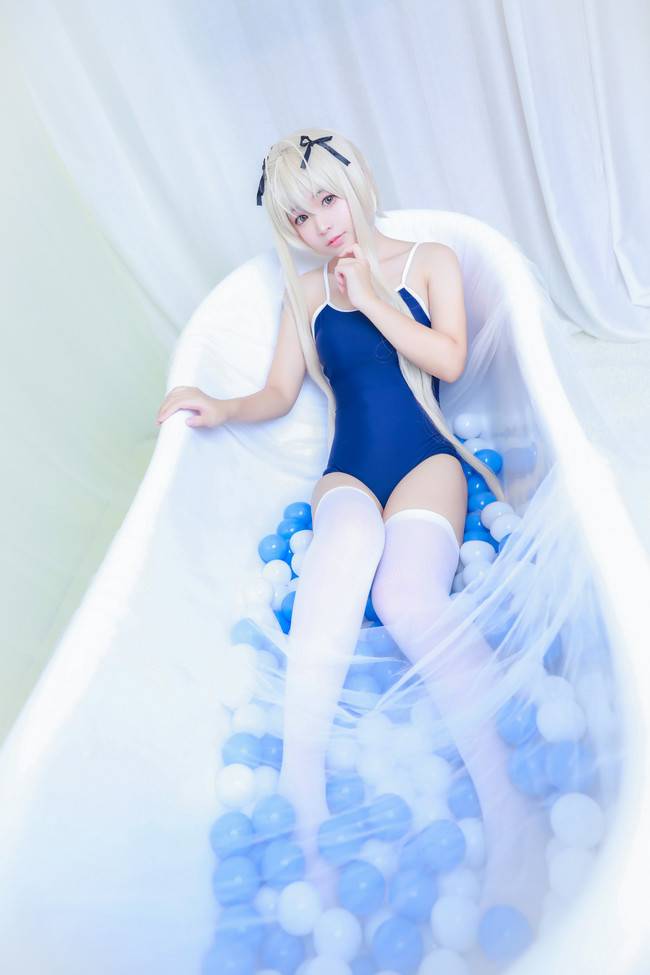 Cosplay福利/白丝绝对领域少女 缘之空 春日野穹COSPLAY美图欣赏