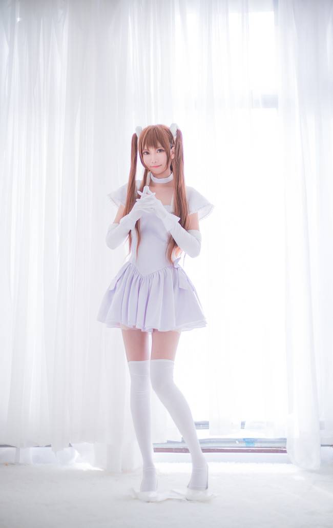 Cosplay福利/白丝绝对领域萌妹子少女 白色相簿2 小木曾雪菜COSPLAY