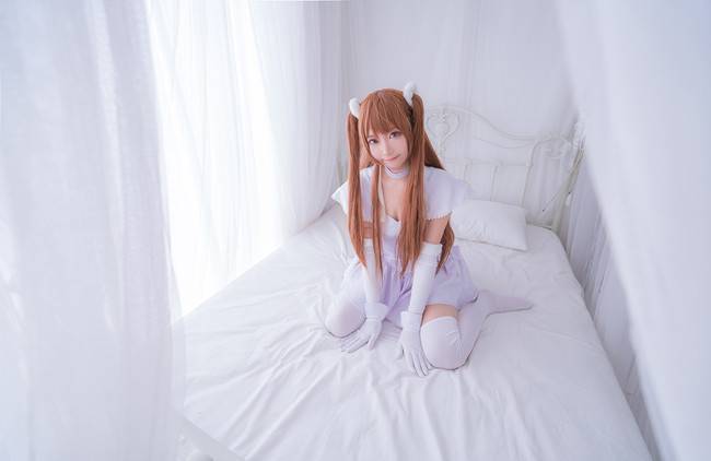 Cosplay福利/白丝绝对领域萌妹子少女 白色相簿2 小木曾雪菜COSPLAY