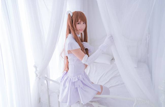 Cosplay福利/白丝绝对领域萌妹子少女 白色相簿2 小木曾雪菜COSPLAY