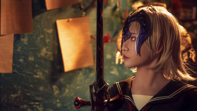 Cosplay福利/黑丝绝对领域制服少女 Fate/Grand Order贞德