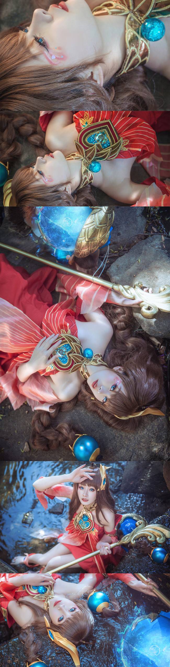 Cosplay福利/性感红衣少女 王者荣耀 大乔COSPLAY