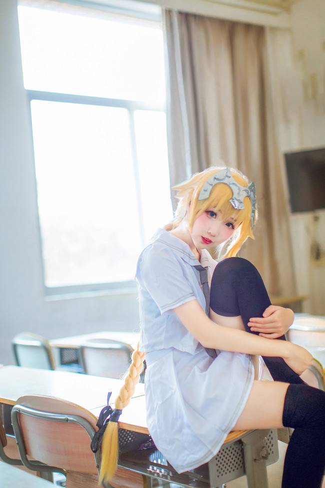 Cosplay福利/黑丝绝对领域制服少女 Fate/Grand Order贞德COSPLAY