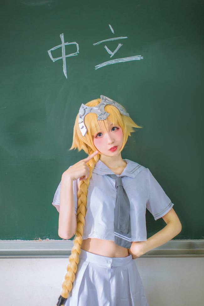 Cosplay福利/黑丝绝对领域制服少女 Fate/Grand Order贞德COSPLAY