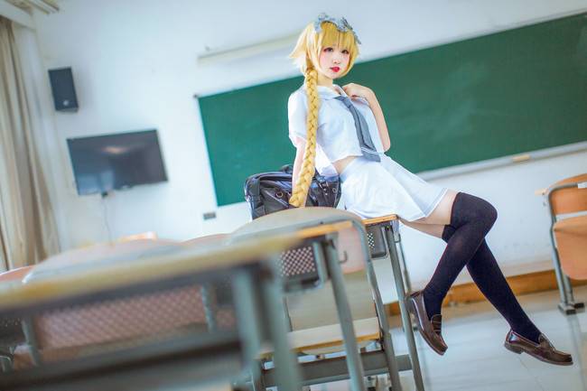 Cosplay福利/黑丝绝对领域制服少女 Fate/Grand Order贞德COSPLAY