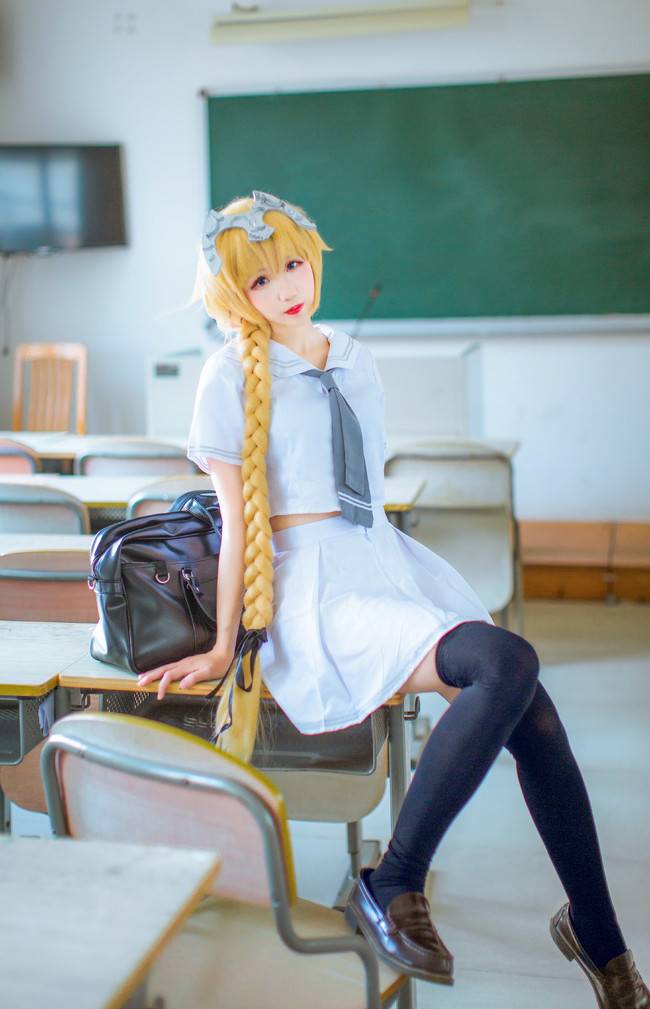 Cosplay福利/黑丝绝对领域制服少女 Fate/Grand Order贞德COSPLAY