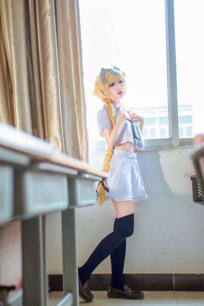 Cosplay福利/黑丝绝对领域制服少女 Fate/Grand Order贞德COSPLAY