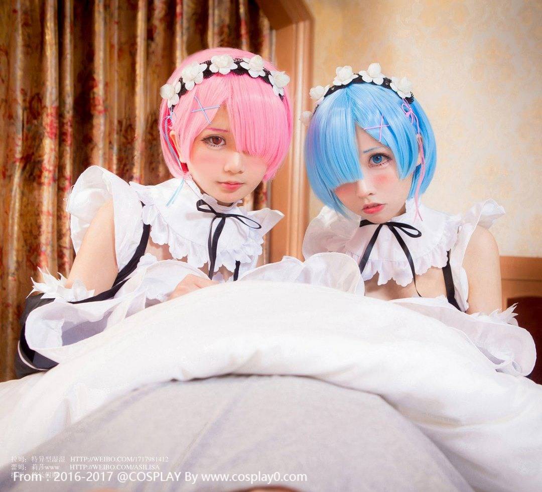 Cosplay福利/雷姆拉姆 萝莉 白丝女仆装Cosplay