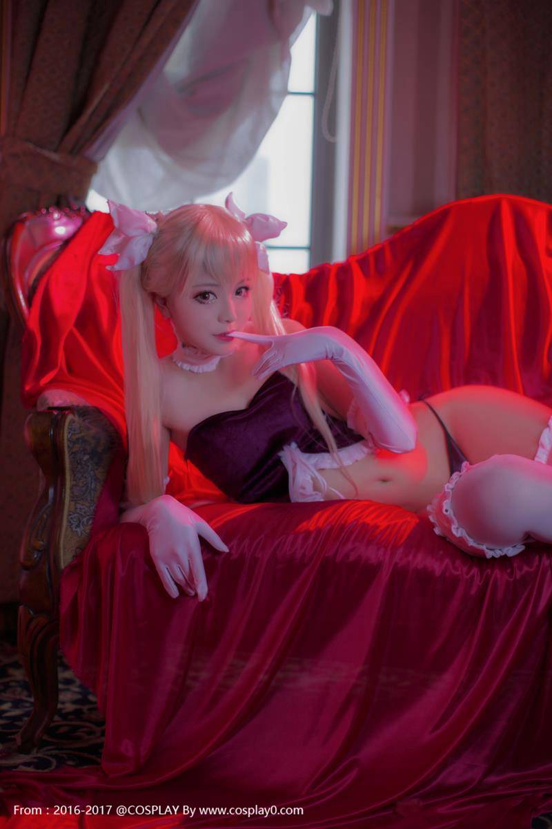 Cosplay福利/百合欧皇子吸血鬼同盟米娜·柴佩西白丝福利Cosplay诱惑