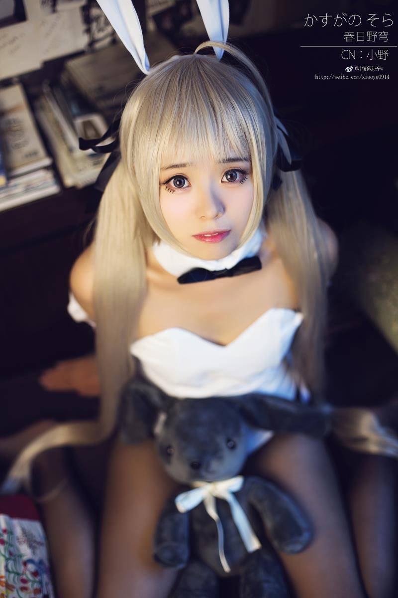 Cosplay福利/小野妹子w 穹妹兔女郎Cosplay黑丝写真福利