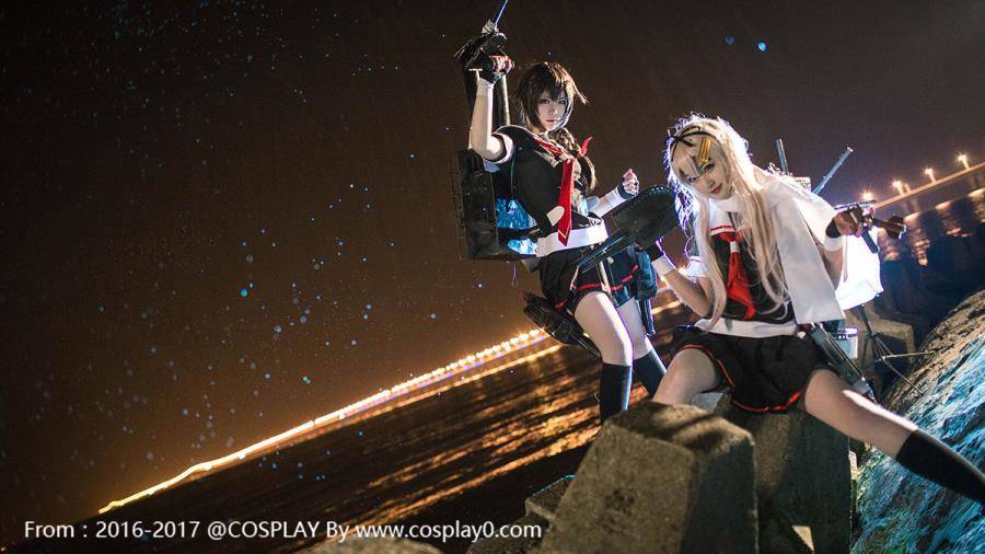 Cosplay福利/百合欧皇子舰娘时雨jk制服Cosplay诱惑图片