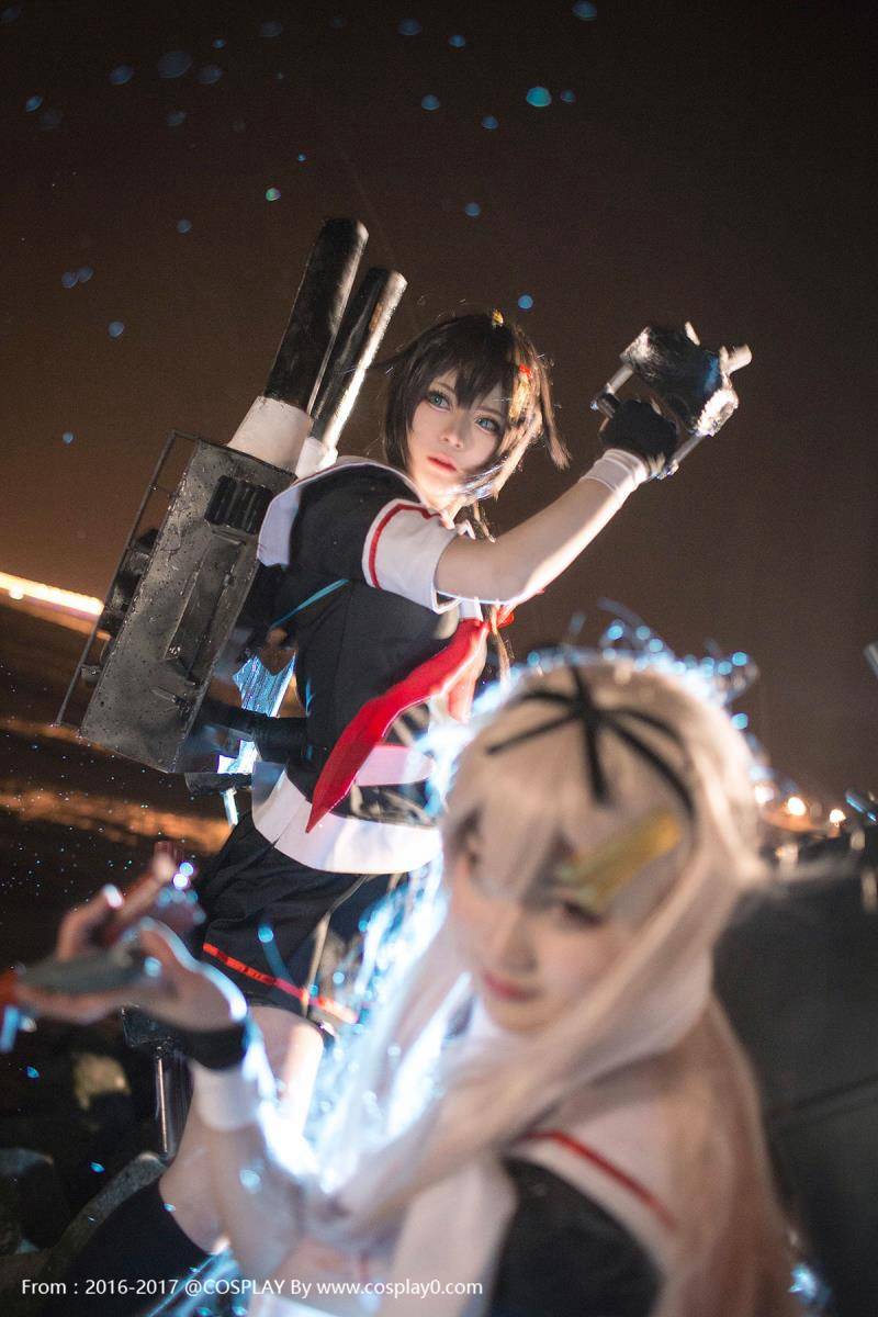Cosplay福利/百合欧皇子舰娘时雨jk制服Cosplay诱惑图片