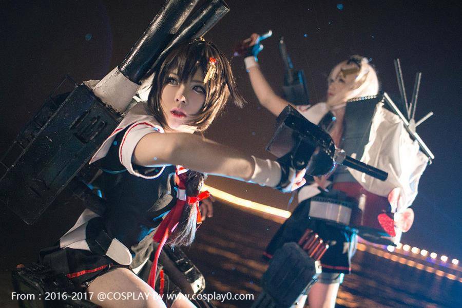 Cosplay福利/百合欧皇子舰娘时雨jk制服Cosplay诱惑图片