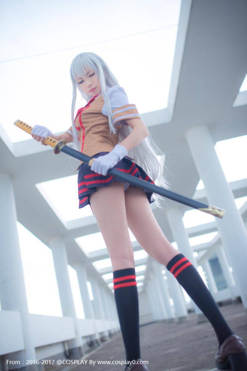 Cosplay福利/青青子Cos一骑当千赵云子龙裙底胖次福利本