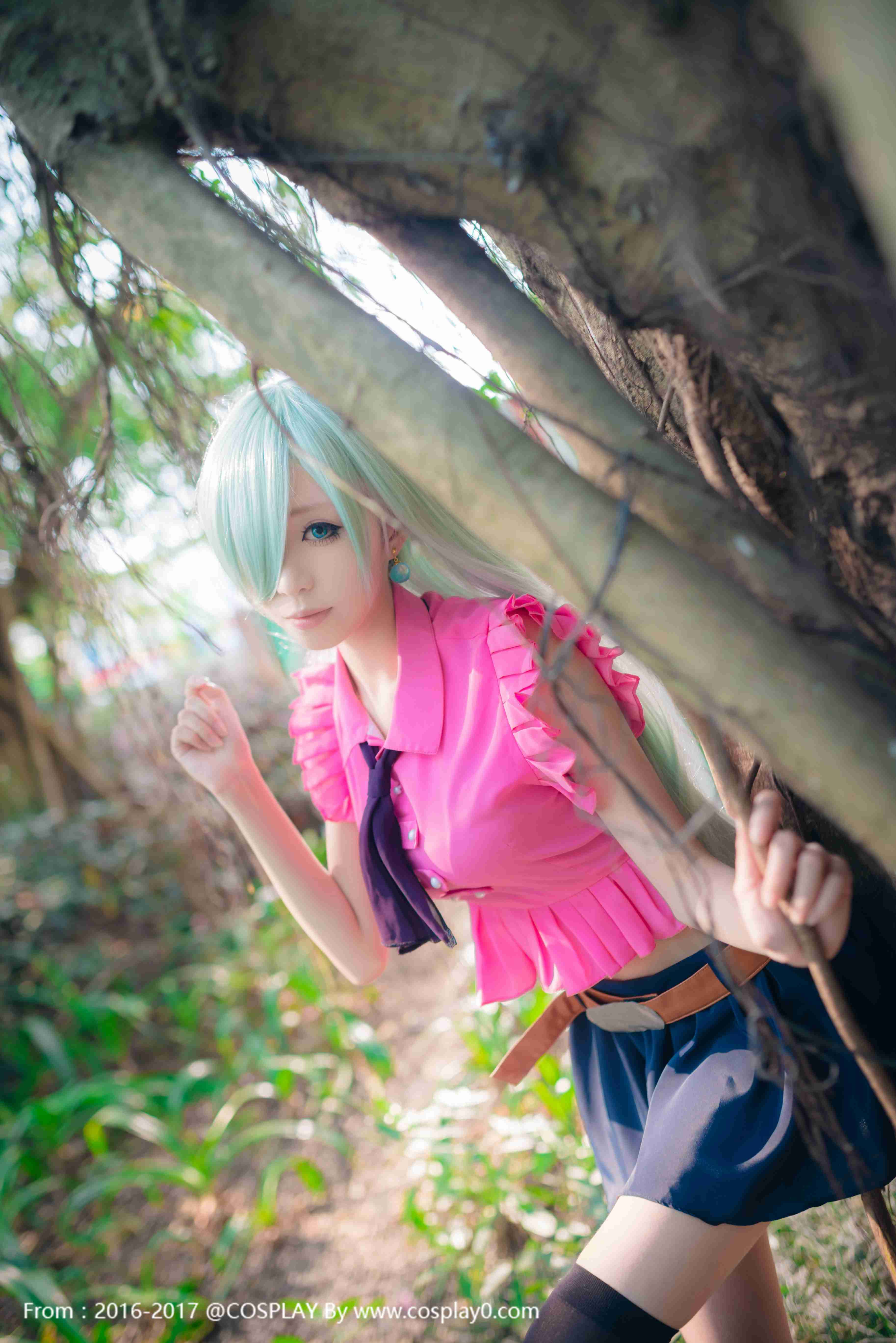 Cosplay福利/青青子Cosplay七原罪伊丽莎白黑丝美腿福利