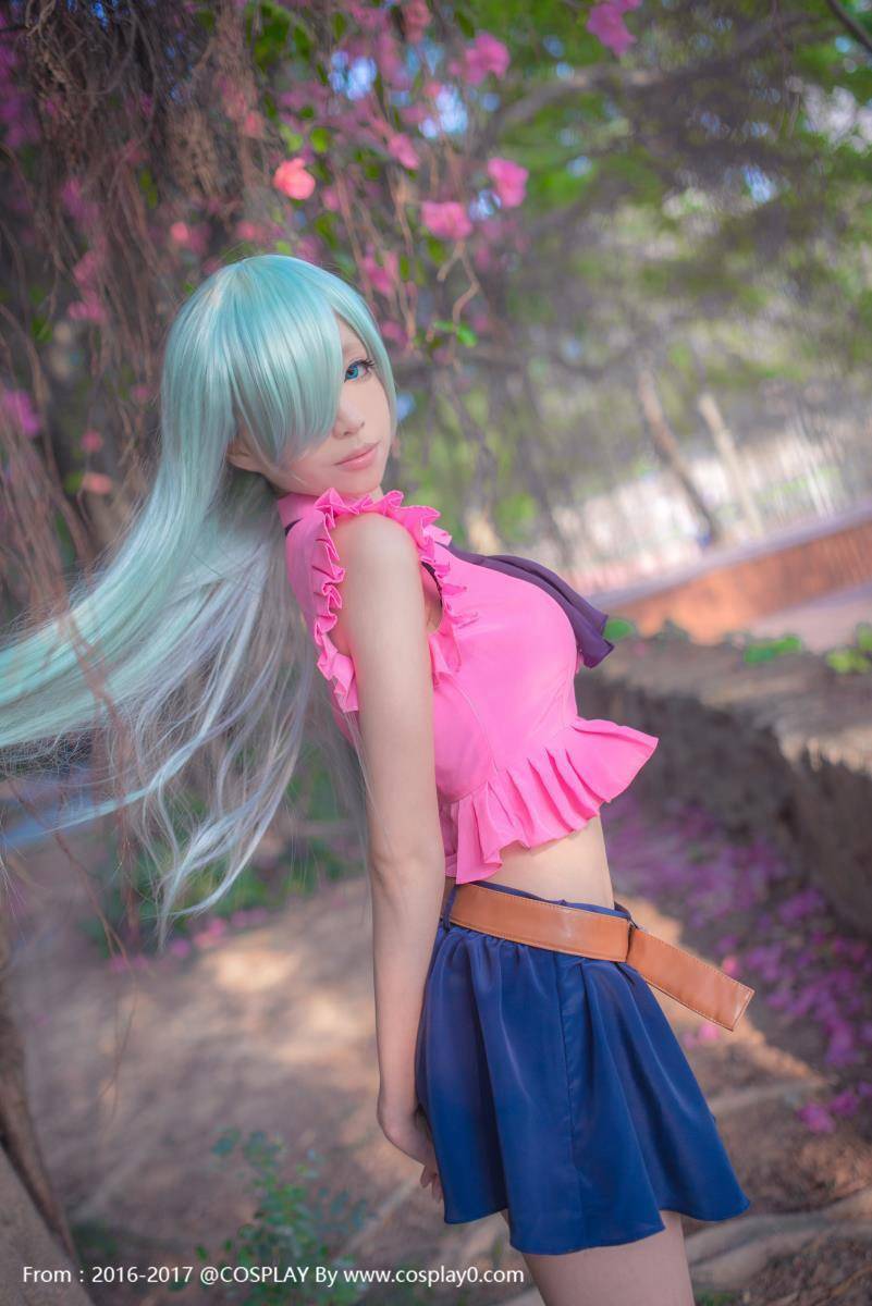 Cosplay福利/青青子Cosplay七原罪伊丽莎白黑丝美腿福利