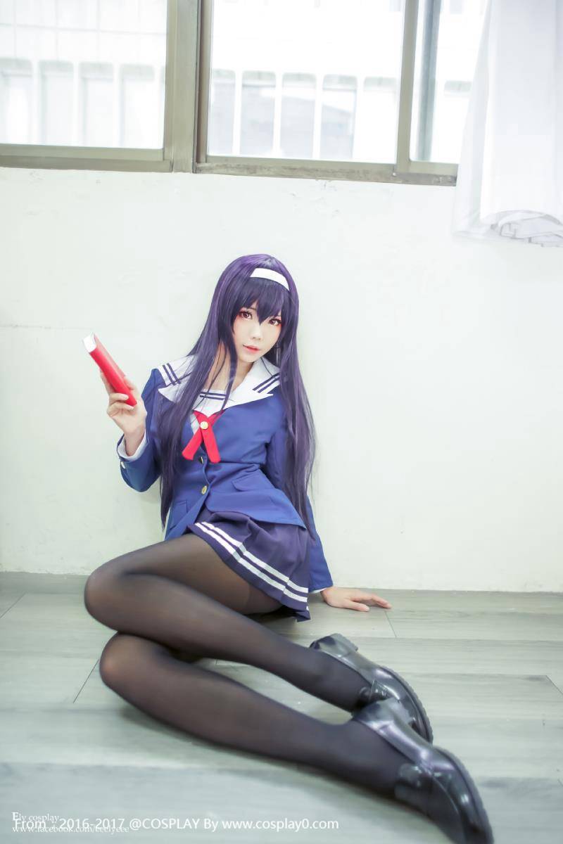 Cosplay福利/ElyEE子 JK制服 霞之丘诗羽Cosplay黑丝福利图片