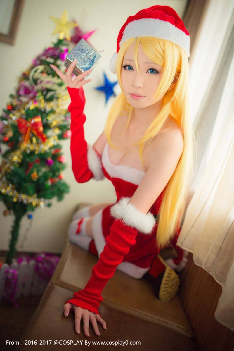 Cosplay福利/青青子Cos绚濑绘里圣诞觉醒腿玩年白丝福利图片