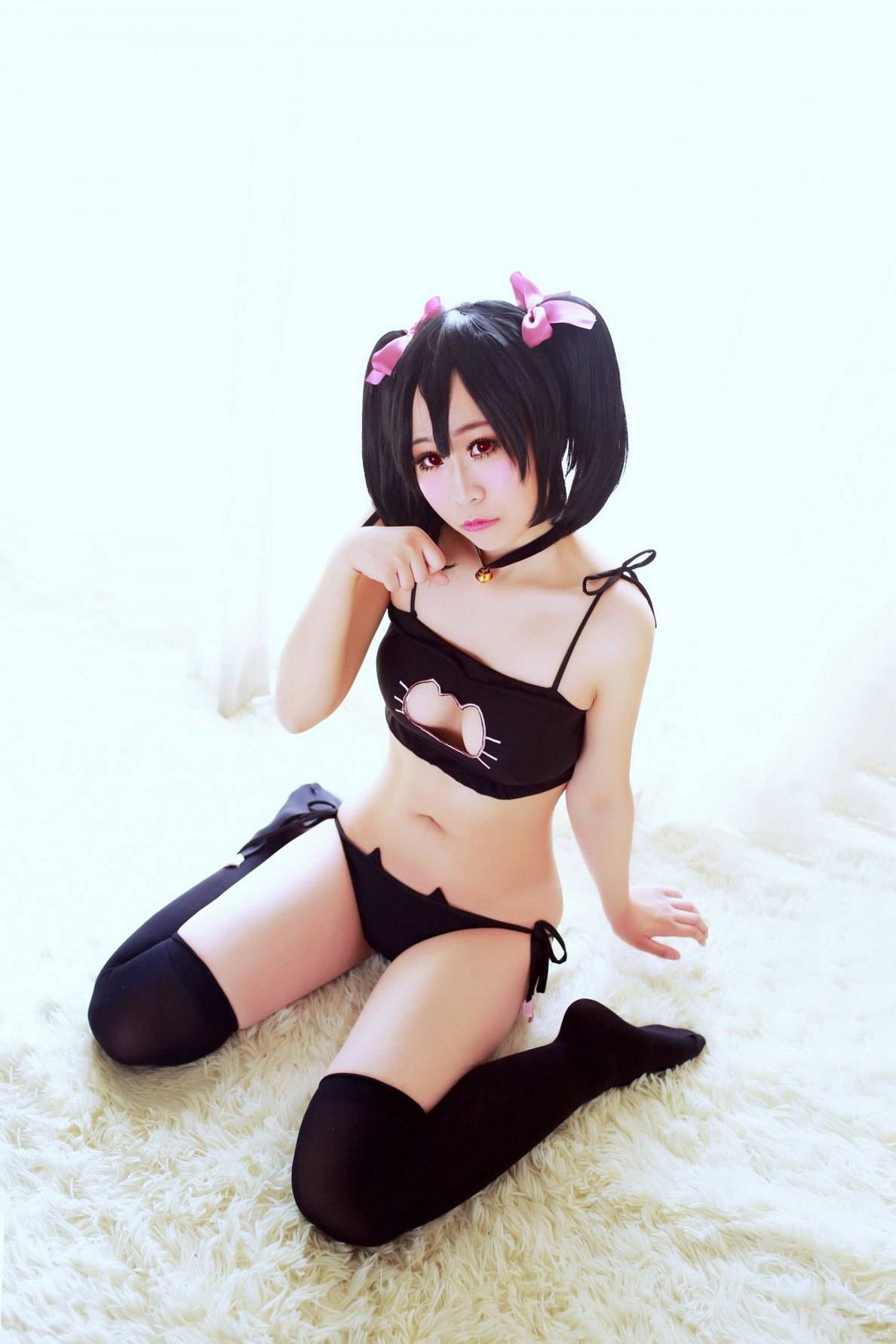 Cosplay福利/二次元萌妹子比基尼Cos矢泽妮可福利图片