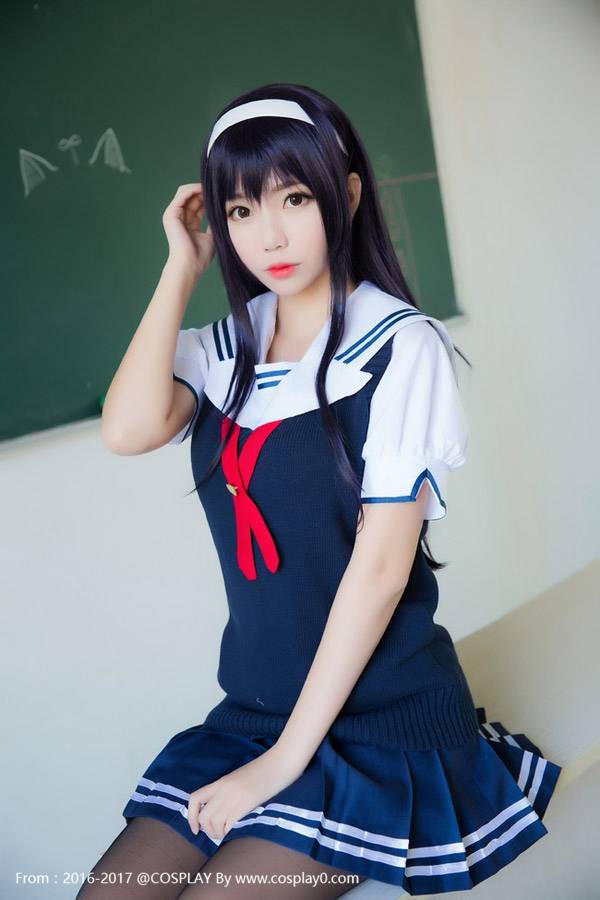 Cosplay福利/大肉丸Amiee 霞之丘诗羽 黑丝美腿Cos福利图片