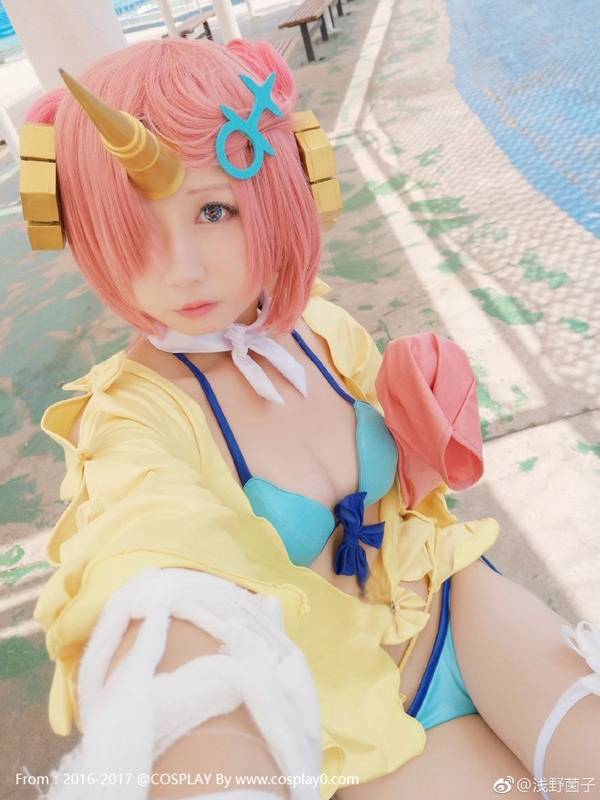 Cosplay福利/二次元萌妹Cos弗兰肯斯塔泳装福利图片