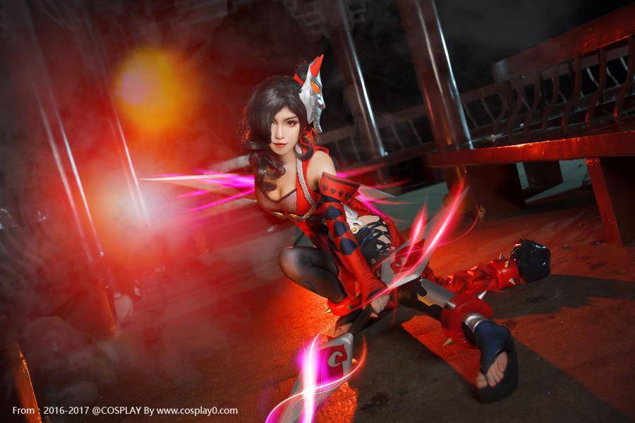 Cosplay福利/色气满满 王者荣耀荆轲Cosplay御姐足控福利图片