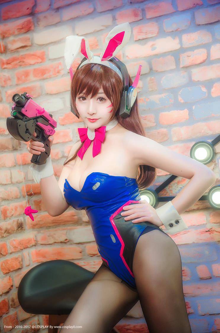 Cosplay福利/守望先锋三刀刀刀刕D.va安吉拉兔女郎美腿黑丝Cosplay福利写真