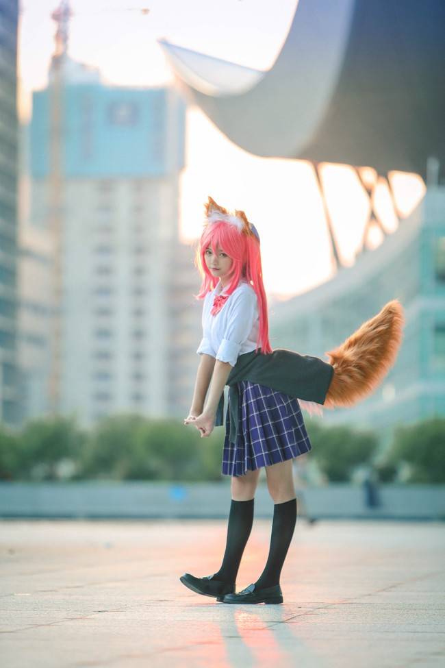 Cosplay福利/黑丝绝对领域小狐狸 Fate/Grand Order 玉藻前COSPLAY美图欣赏 cn:猫系小六子