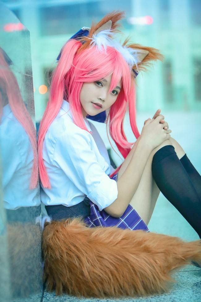 Cosplay福利/黑丝绝对领域小狐狸 Fate/Grand Order 玉藻前COSPLAY美图欣赏 cn:猫系小六子