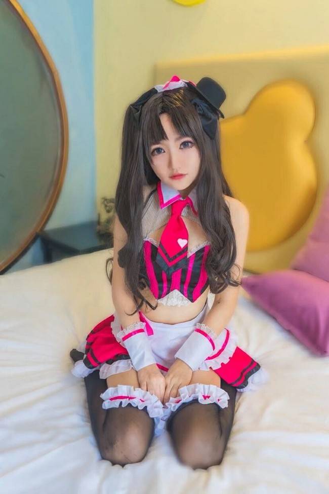 Cosplay福利/Fate/Grand Order 远坂凛黑丝女仆装COSPLAY美图欣赏 cn:韶光biubiubiu