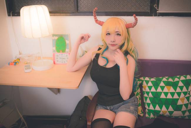 Cosplay福利/黑丝绝对领域少女 小林家的龙女仆 露科雅COSPLAY美图欣赏 cn:遥野蝶间