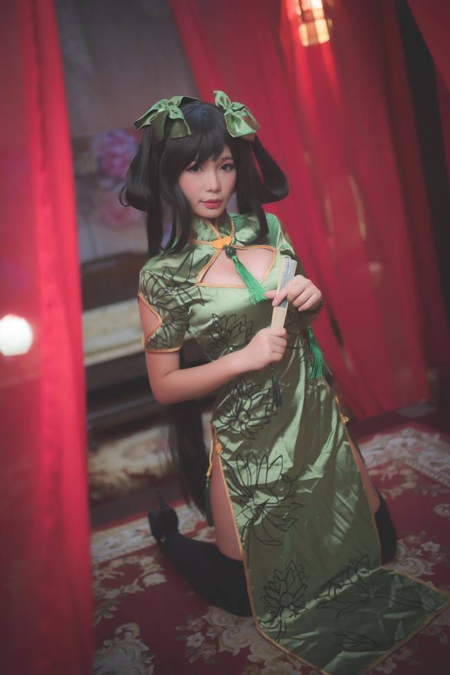 Cosplay福利/黑丝绝对领域旗袍少女 王者荣耀 孙尚香同人旗袍COSPLAY美图欣赏 cn:月染