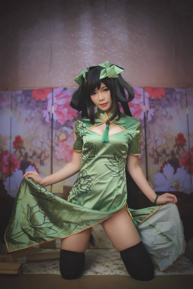 Cosplay福利/黑丝绝对领域旗袍少女 王者荣耀 孙尚香同人旗袍COSPLAY美图欣赏 cn:月染