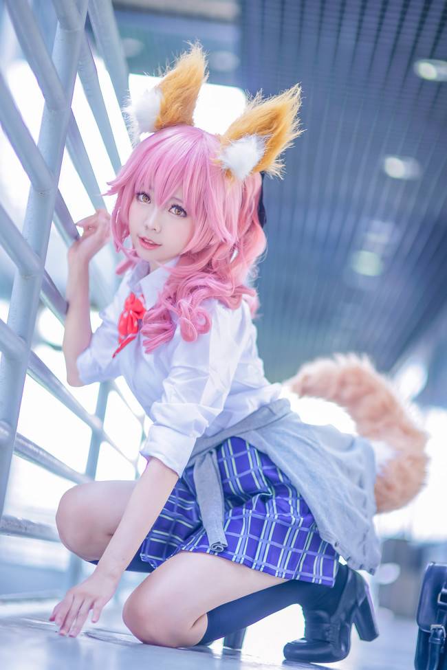 Cosplay福利/黑丝绝对领域制服少女Fate/Extra 玉藻前COSPLAY美图欣赏 cn:ElyEE子