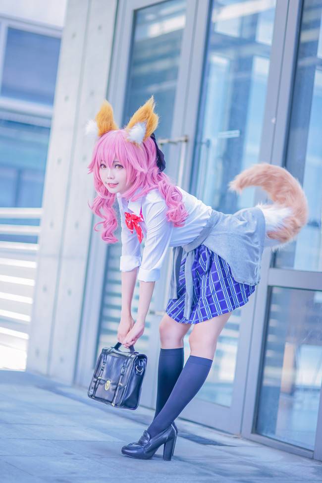 Cosplay福利/黑丝绝对领域制服少女Fate/Extra 玉藻前COSPLAY美图欣赏 cn:ElyEE子