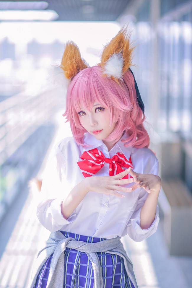 Cosplay福利/黑丝绝对领域制服少女Fate/Extra 玉藻前COSPLAY美图欣赏 cn:ElyEE子