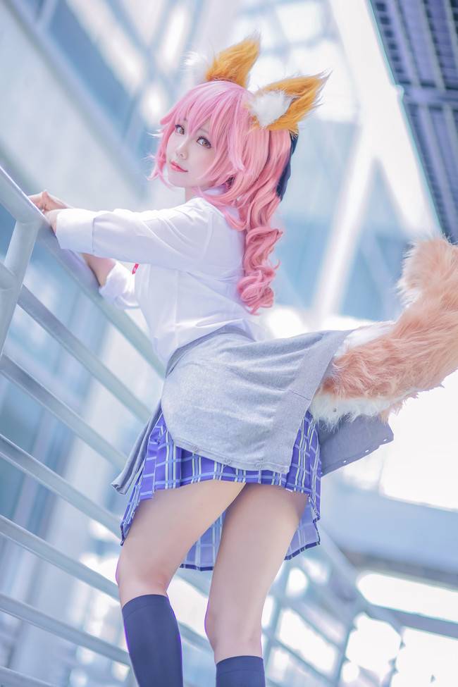 Cosplay福利/黑丝绝对领域制服少女Fate/Extra 玉藻前COSPLAY美图欣赏 cn:ElyEE子