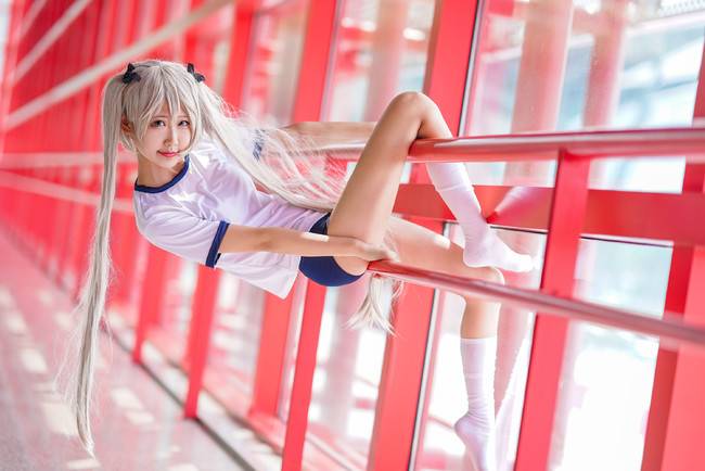 Cosplay福利/美腻美腻的体操服少女 缘之空 春日野穹COSPLAY美图欣赏 cn:尸菌菌QWQ