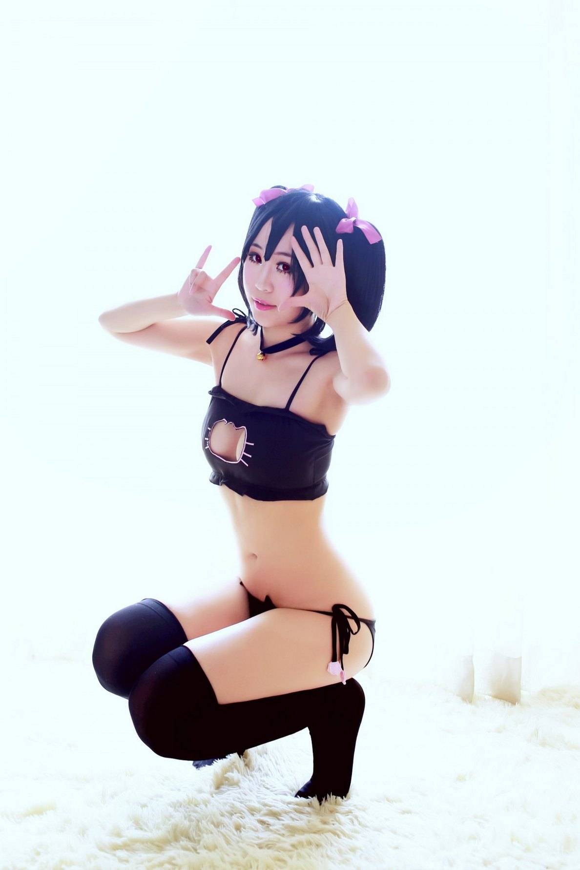 Cosplay福利/二次元萌妹子比基尼Cos矢泽妮可福利图片