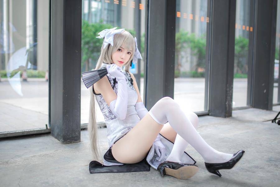 Cosplay福利/二次元萌妹春日野穹白丝腿控cosplay福利