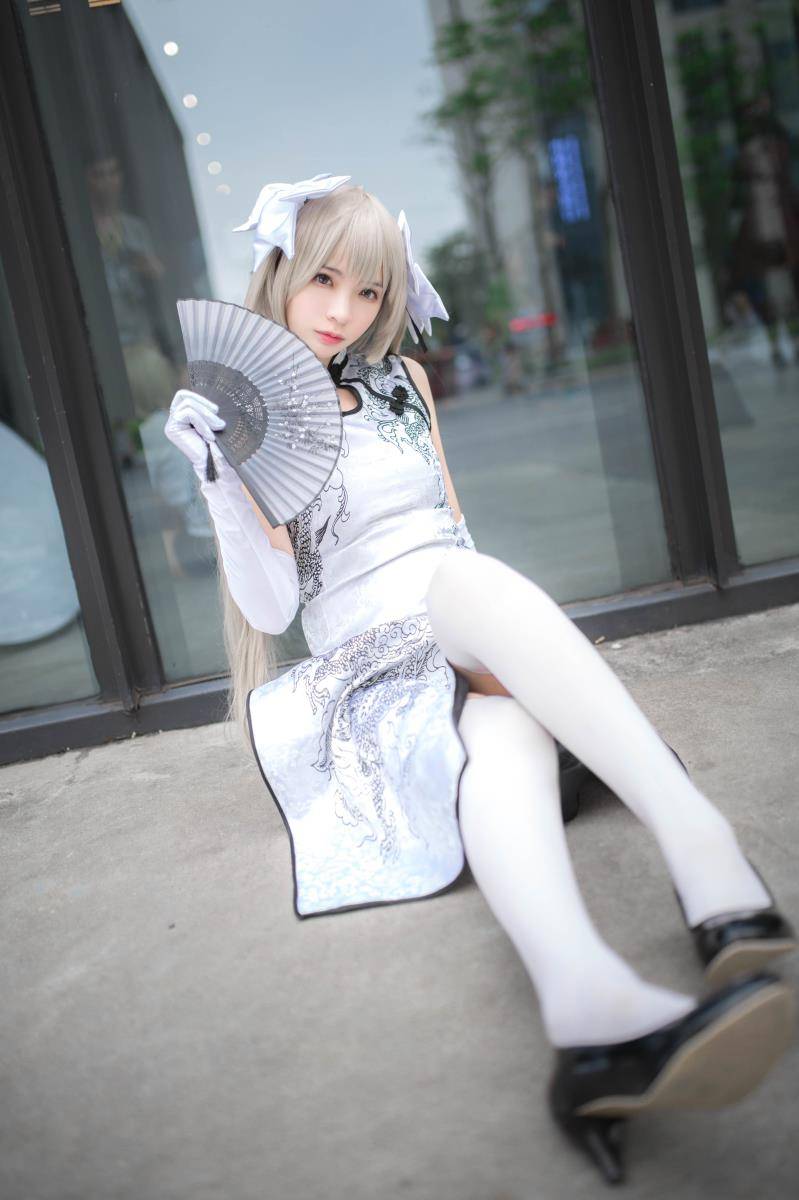 Cosplay福利/二次元萌妹春日野穹白丝腿控cosplay福利