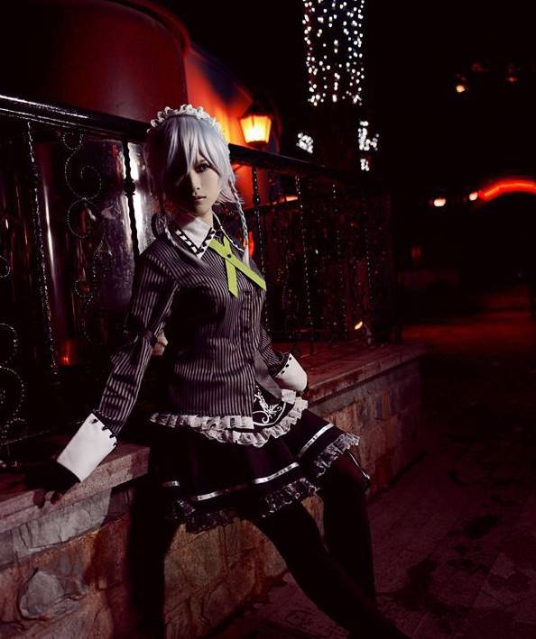 Cosplay福利/OSK39空蝉十六夜咲夜御姐范制服黑丝cosplay福利