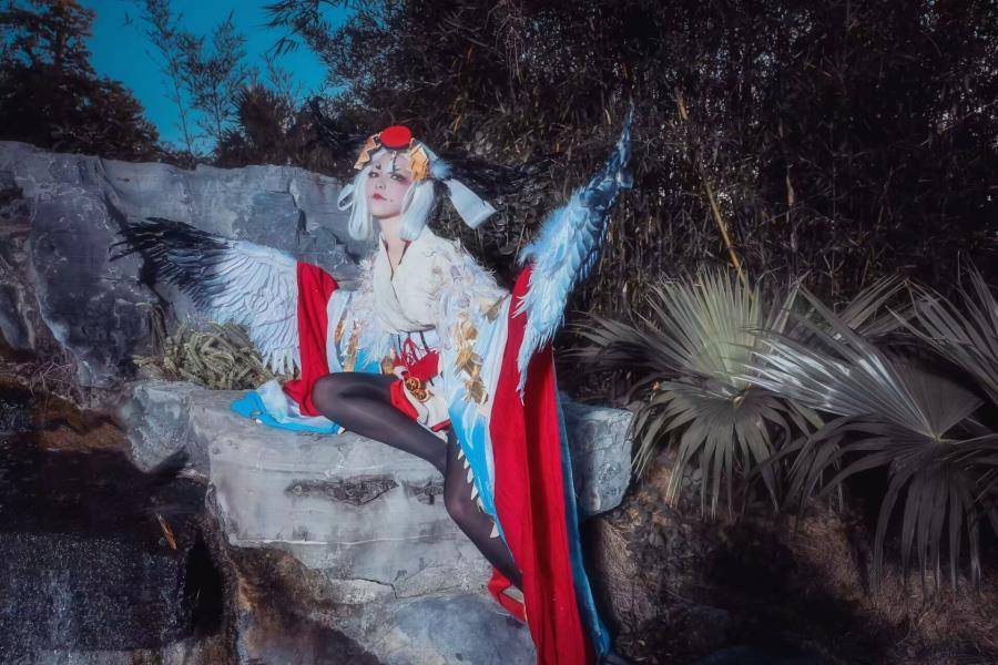 Cosplay福利/阴阳师姑获鸟cosplay图片 御姐黑丝美腿福利