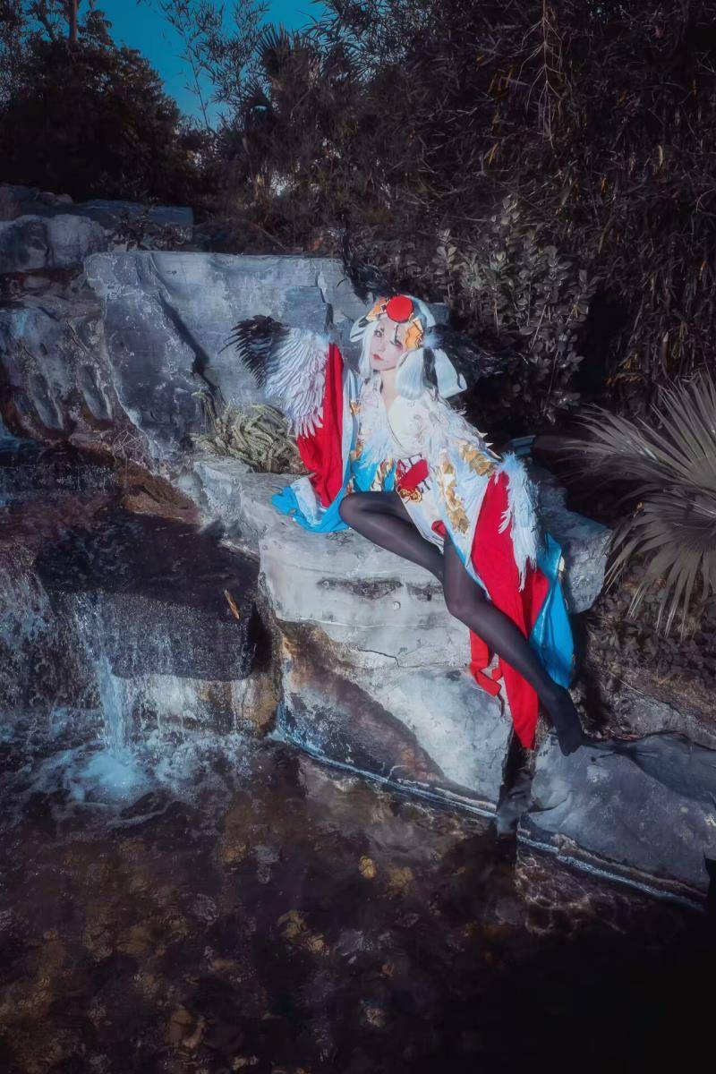 Cosplay福利/阴阳师姑获鸟cosplay图片 御姐黑丝美腿福利