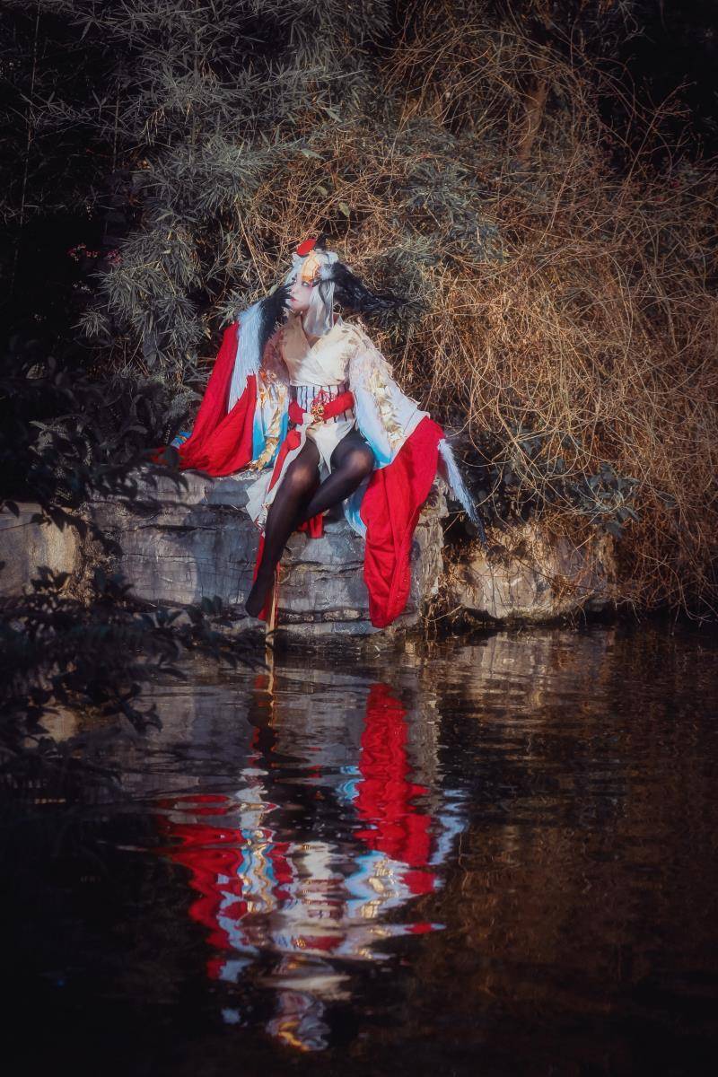 Cosplay福利/阴阳师姑获鸟cosplay图片 御姐黑丝美腿福利