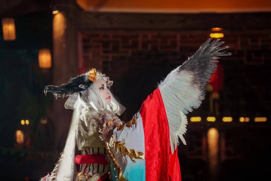 Cosplay福利/阴阳师姑获鸟cosplay图片 御姐黑丝美腿福利