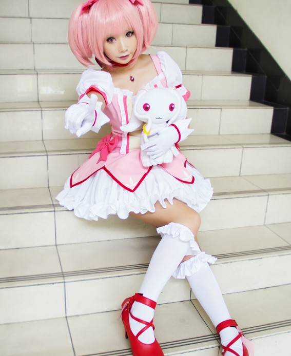 Cosplay福利/粉红萝莉魔法少女小圆cosplay美女福利